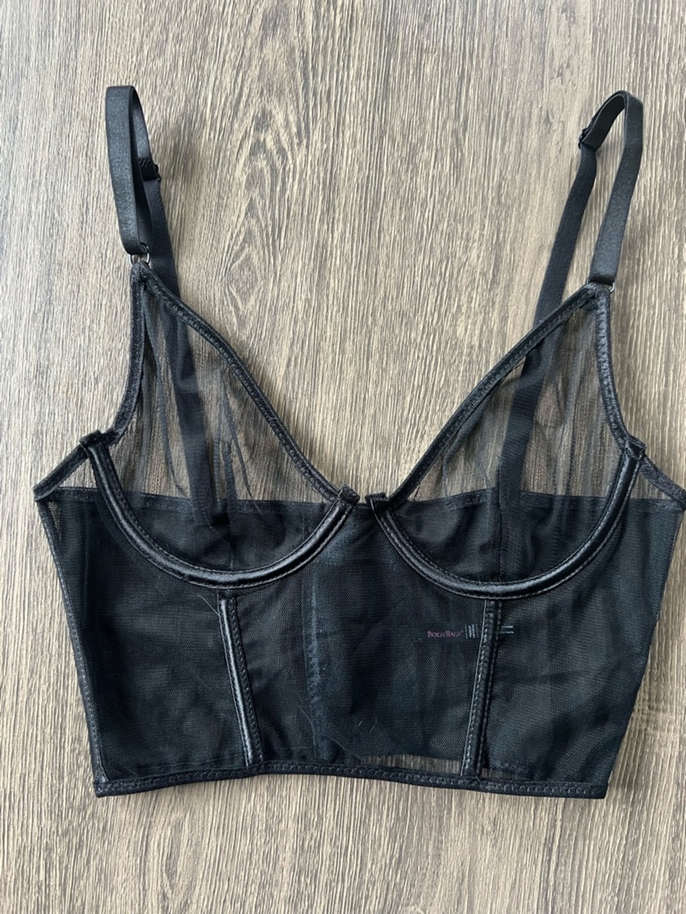 Sheer Black Longline Underwire Bralette - Women Intimates